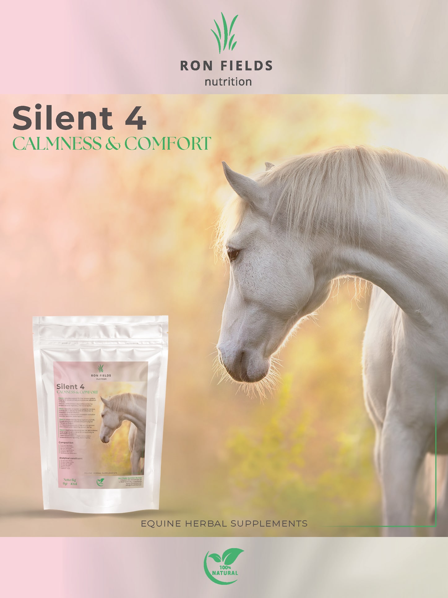 Silent 4 – Natural Herbal Anti-Stress Supplement for Horses - Image 2